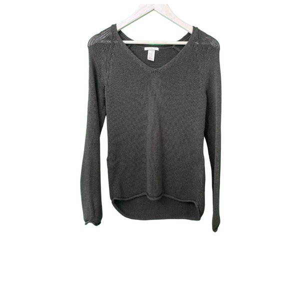 Women Lightweight V-Neck Sweater Brown size  XS - Picture 2 of 3